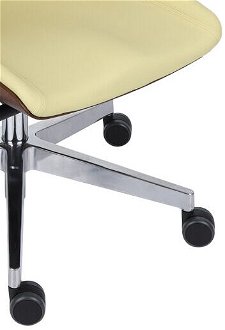 Kancelárska stolička s podrúčkami Munos Wood - žltá / orech svetlý / chróm 9