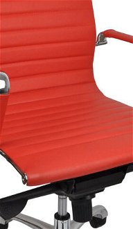 Kancelárska stolička s podrúčkami Naxo - červená / chróm 5