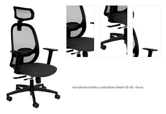 Kancelárska stolička s podrúčkami Nedim BS HD - čierna 1