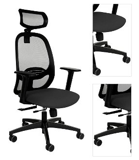 Kancelárska stolička s podrúčkami Nedim BS HD - čierna 3