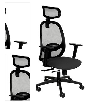 Kancelárska stolička s podrúčkami Nedim BS HD - čierna 4