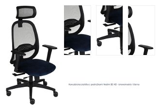 Kancelárska stolička s podrúčkami Nedim BS HD - tmavomodrá / čierna 1