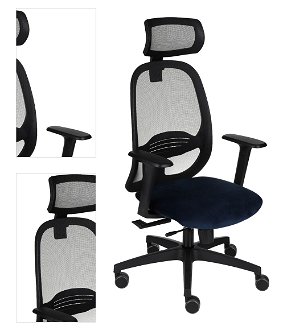 Kancelárska stolička s podrúčkami Nedim BS HD - tmavomodrá / čierna 4