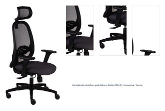 Kancelárska stolička s podrúčkami Nedim BS HD - tmavosivá / čierna 1