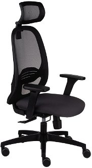 Kancelárska stolička s podrúčkami Nedim BS HD - tmavosivá / čierna 2