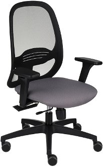 Kancelárska stolička s podrúčkami Nedim BS - tmavosivá / čierna