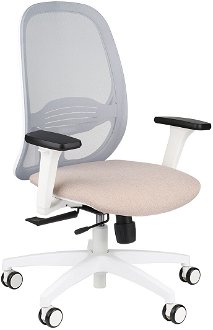 Kancelárska stolička s podrúčkami Nedim WS - béžová / sivá / biela