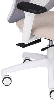 Kancelárska stolička s podrúčkami Nedim WS HD - béžová / sivá / biela 8
