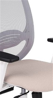 Kancelárska stolička s podrúčkami Nedim WS HD - béžová / sivá / biela 5