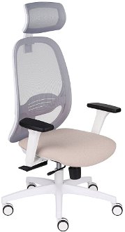 Kancelárska stolička s podrúčkami Nedim WS HD - béžová / sivá / biela 2