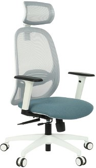 Kancelárska stolička s podrúčkami Nedim WS HD - modrá / sivá / biela