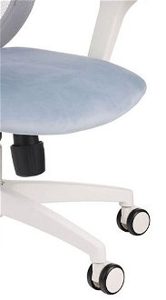 Kancelárska stolička s podrúčkami Nedim WS HD - svetlomodrá / sivá / biela 9