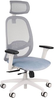 Kancelárska stolička s podrúčkami Nedim WS HD - svetlomodrá / sivá / biela 2