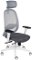 Kancelárska stolička s podrúčkami Nedim WS HD - tmavosivá / sivá / biela