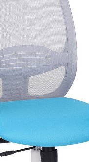 Kancelárska stolička s podrúčkami Nedim WS HD - tyrkysová / sivá / biela 5