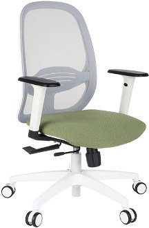 Kancelárska stolička s podrúčkami Nedim WS - zelená / sivá / biela