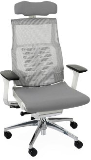 Kancelárska stolička s podrúčkami Primus WT - sivá / biela / chróm
