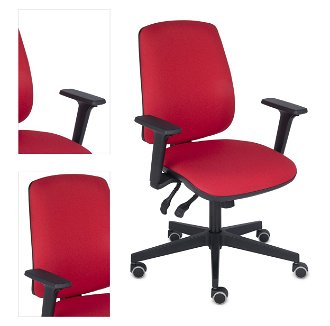 Kancelárska stolička s podrúčkami Sean 3D - červená / čierna 4
