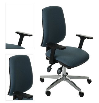 Kancelárska stolička s podrúčkami Sean 3D - modrá / čierna / chróm 4