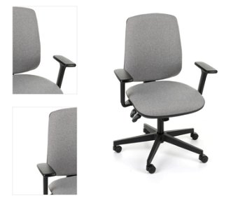 Kancelárska stolička s podrúčkami Sean 3D - sivá (Medley 05) / čierna 4