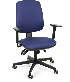 Kancelárska stolička s podrúčkami Sean 3D - tmavomodrá (Kosma 03) / čierna