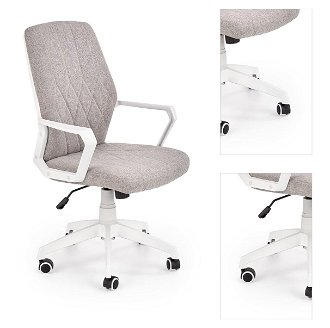 Kancelárska stolička s podrúčkami Spin 2 - béžová / biela 3