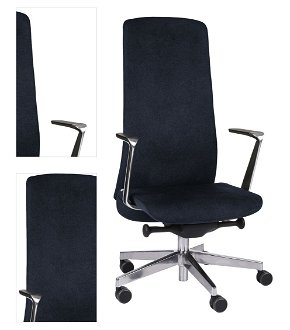 Kancelárska stolička s podrúčkami Starmit AL1 - čierna / chróm 4