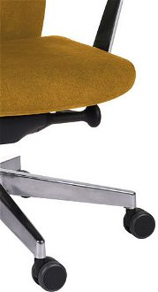 Kancelárska stolička s podrúčkami Starmit AL1 - horčicová / chróm 9