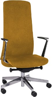 Kancelárska stolička s podrúčkami Starmit AL1 - horčicová / chróm 2