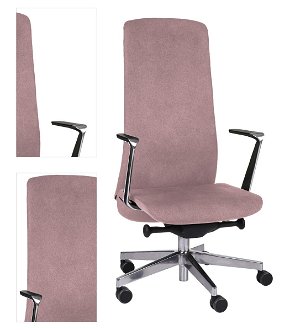 Kancelárska stolička s podrúčkami Starmit AL1 - staroružová / chróm 4