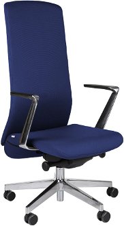 Kancelárska stolička s podrúčkami Starmit AL1 - tmavomodrá / chróm