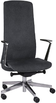 Kancelárska stolička s podrúčkami Starmit AL1 - tmavosivá (Strong 14) / chróm