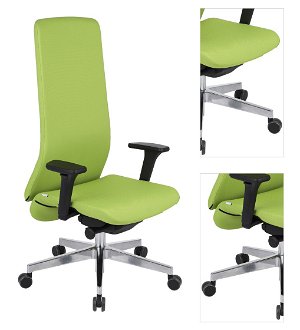 Kancelárska stolička s podrúčkami Starmit B - zelená / chróm 3