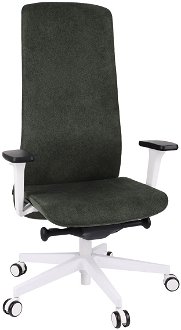 Kancelárska stolička s podrúčkami Starmit W - tmavosivá (Strong 04) / biela