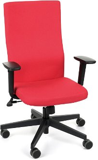 Kancelárska stolička s podrúčkami Timi Plus - červená (Kosma 02) / čierna 2