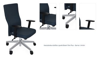 Kancelárska stolička s podrúčkami Timi Plus - čierna / chróm 1