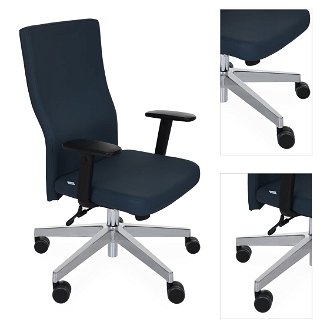 Kancelárska stolička s podrúčkami Timi Plus - čierna / chróm 3