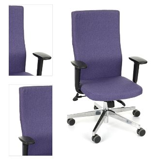 Kancelárska stolička s podrúčkami Timi Plus - fialová / chróm 4
