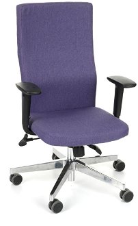 Kancelárska stolička s podrúčkami Timi Plus - fialová / chróm 2