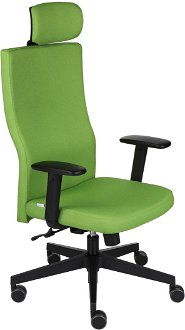 Kancelárska stolička s podrúčkami Timi Plus HD - zelená / čierna