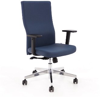 Kancelárska stolička s podrúčkami Timi Plus - tmavomodrá / chróm 2