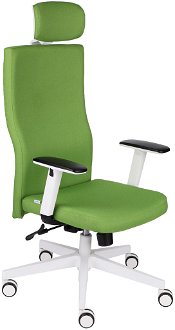 Kancelárska stolička s podrúčkami Timi W Plus HD - zelená / biela 2