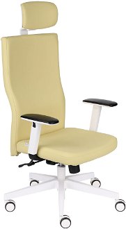 Kancelárska stolička s podrúčkami Timi W Plus HD - žltá / biela