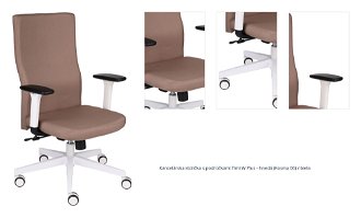 Kancelárska stolička s podrúčkami Timi W Plus - hnedá (Kosma 06) / biela 1