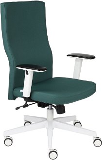 Kancelárska stolička s podrúčkami Timi W Plus - tmavozelená / biela 2