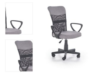 Kancelárska stolička s podrúčkami Timmy - sivá / čierna 4
