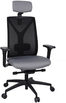 Kancelárska stolička s podrúčkami Velito BS HD - sivá / čierna