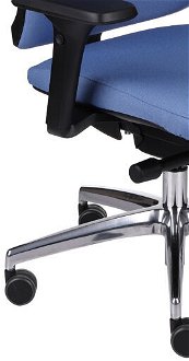 Kancelárska stolička s podrúčkami Velito BT HD - modrá / čierna / chróm 8