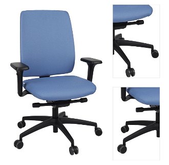 Kancelárska stolička s podrúčkami Velito BT - modrá / čierna 3