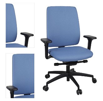 Kancelárska stolička s podrúčkami Velito BT - modrá / čierna 4